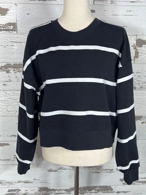 LULULEMON Perfectly Oversized Cropped Crew Sweatshirt Boundless Stripe Sz 8 EUC - Image 1 of 4