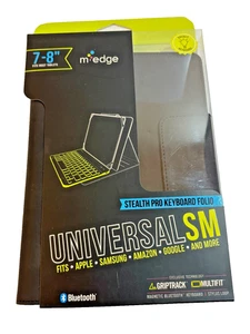 M-Edge NEW Universal SM Stealth Pro Keyboard Folio Tablet Case 7-8" Backlit - Picture 1 of 4