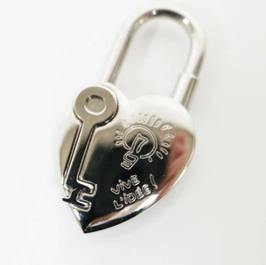 Hermes Cadena Heart Bag Charm Silver Tone 2004 Limited Excellent No Box - Picture 1 of 6
