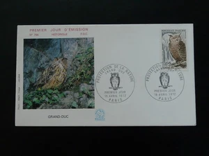 FDC France 1972 bird owl - Picture 1 of 1