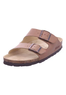 Rohde Herren Männer Sandale Pantolette Zweiriemer Hausschuhe 5920 Cognac