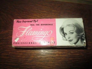 CAJA De Colección FLAMINGO Plata 1 7/8" Punta de Esquí ALFILERES PROFESIONALES - AÑOS 60 - Imagen 1 de 4