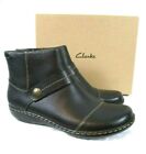 Clarks Collection Leather Ankle Boots 6.5M Black Ashland Pine A371726 Br13