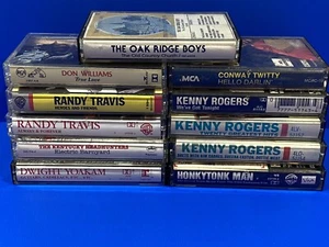 Lot of 11 Vintage Country Music Cassette Tapes-Yoakam,Rogers,Don Williams,Travis - Picture 1 of 4