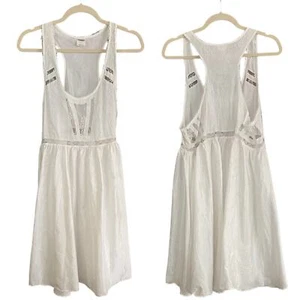 Vestido Intimately Free People Talla Grande Blanco Sin Mangas Estilo Tanque Encaje Panel Casa de Campo - Imagen 1 de 9