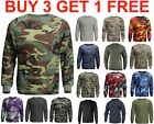 Long Sleeve T-shirt Camouflage Tee Military Tactical Camouflage plain T shirt