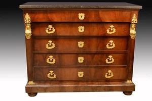 Empire Style Chest of Drawers, Possibly France, circa 1880 - Picture 1 of 4