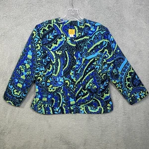 Ruby Road Women’s 12 Jacket Blue Floral - Picture 1 of 10