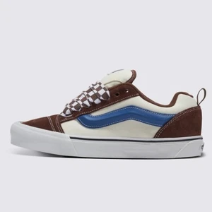 New Vans Knu Skool Mega Check Potting Soil Brown Sneakers Low-Top Shoes 2024 - Picture 1 of 5