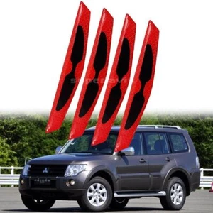 4pcs Door Anti-collision Strip Warning Decorative Sticker For Mitsubishi Pajero - Picture 1 of 16