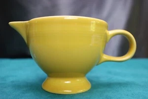 Vintage Yellow Fiestaware Homer Laughlin Footed Creamer 2 7/8 " - Picture 1 of 5
