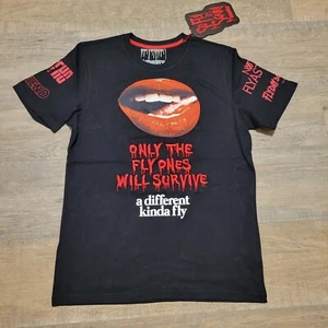 Born Fly Only The Fly Ones Will Survive Men’s Graphic T-Shirt Black Men Size 3XL - Picture 1 of 5