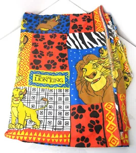 Rare Vintage Franco Lion King Flat Twin Sheet 100% Cotton Mufasa Simba Colorful - Picture 1 of 4