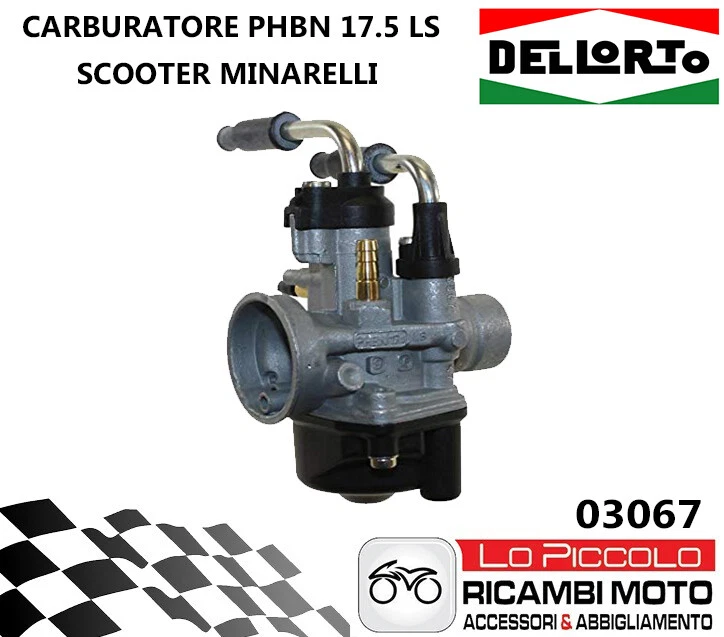 03067 CARBURATORE DELL'ORTO PHBN 17.5 LS CON ARIA MANUALE MINARELLI - - Immagine 1 di 1