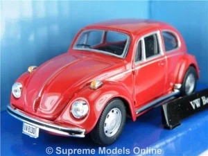VOLKSWAGEN BEETLE MODEL CAR 1/43 SCALE RED LATER PACKAGED ISSUE BOXED K8967Q~#~ - Picture 1 of 4