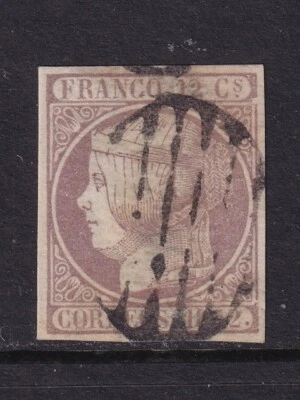 Spain 1852 MI 13 CANC VF / CAT VALUE $150 - Image 1 of 2