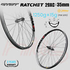 Asymmetric 29in Carbon Mountain Bike Wheels 35mm 36T Ratchet Clincher Tubeless