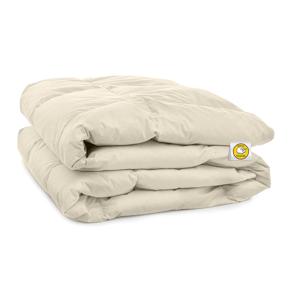 Baavet Wool Duvet 8-12 Tog Double Medium Weight Luxury Bedding 100% British Wool