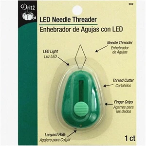GlowStitch LED Needle Threader & Cutter - Vibrant Green - Picture 1 of 6