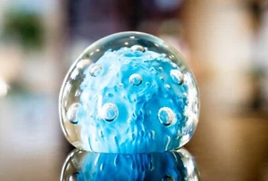 Pisapapeles burbuja controlada vidrio artístico de Murano - Imagen 1 de 4