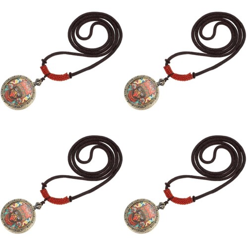 VETEMENTS Confezione 4 Ciondoli Zakiram Uomo Miss Catena Grossa Collana da Appendere Retrò