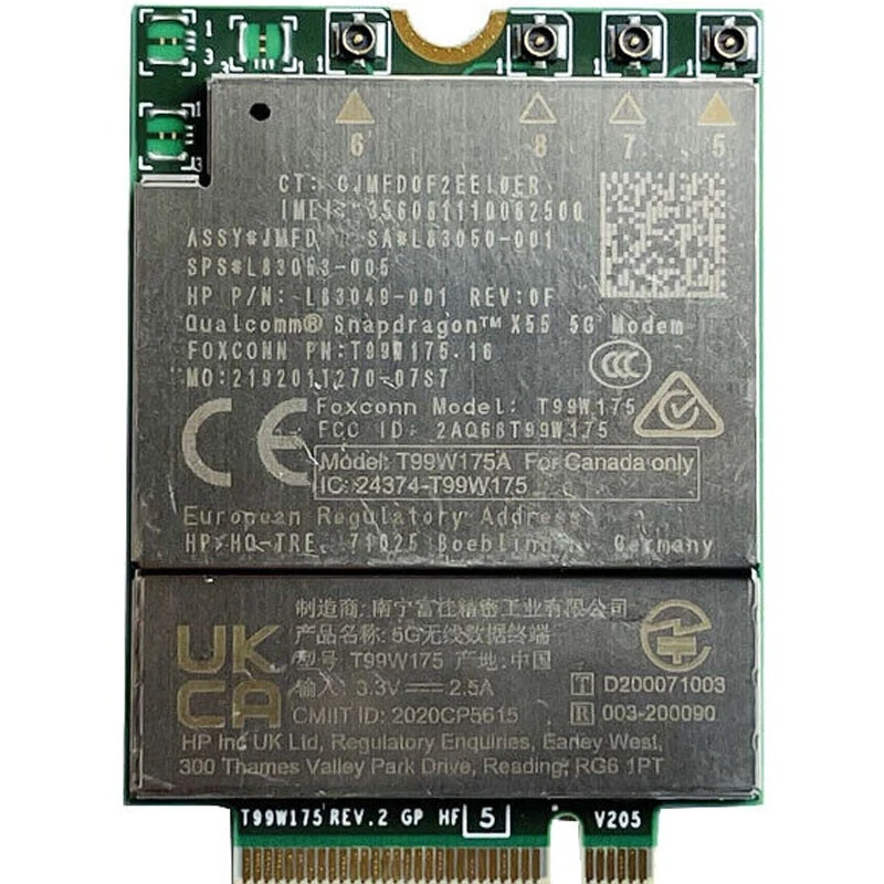 HP Qualcomm X55 LTE+5G Module WWAN Talisker LTE/5G w/GPS T99W175 L83053-005 - Image 1 of 1