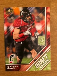 2009 UD Draft Edition Connor Barwin RC Cincinnati Bearcats 084/350 - Foto 1 di 1