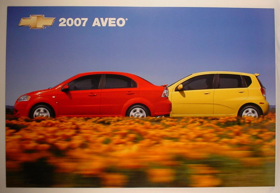 2007 Chevrolet Aveo Dealership Showroom Poster / Sign - Original - Image 1 of 1