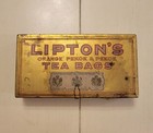 Vintage Gold Tone Lipton Orange Pekoe & Pekoe Tea Bag Tin Box