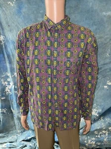 Camisa Pier Connection vintage años 80 90 manga larga cuello estrecho L - Imagen 1 de 10