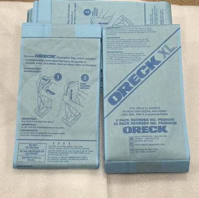 25 Pack Oreck XL Commercial Model PK800025 Upright Vacuum Cleaner Bags ~ NEW 1 - Image 1 of 4