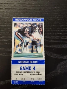 9/11/1988 indianapolis colts vs chicago bears ticket stub Wendell Davis catch #1 - Picture 1 of 2
