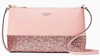 Kate Spade New York Flash Glitter Crossbody Pink MSRP $279 - New - Image 1 of 4