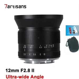 7artisans 12mm F2.8 II Ultra Wide Angle Lens for Panasonic Micro M4/3 Camera - Picture 1 of 11