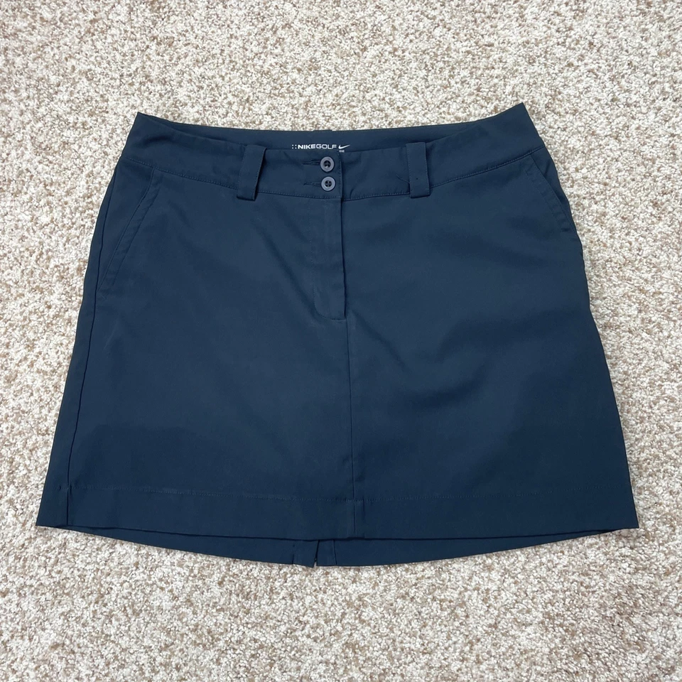 Nike Golf Women's Black Dri-FIT Skort Size 10 Stretch Zip Back Lightweight - Image 1 of 4