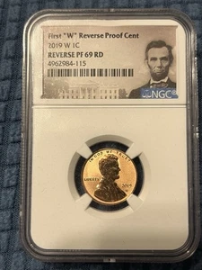 2019-W First "W" Proof Lincoln Cent 1C NGC PF69 RD - Picture 1 of 2