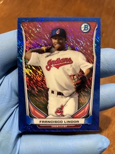 Francisco Lindor 2014 Bowman Chrome Mini Blue Shimmer Refractors /250 - Picture 1 of 5