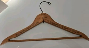 Vintage Wooden Hanger Knickerbocker Boys & Mens Shop Stockholm St BKLYN - Picture 1 of 10