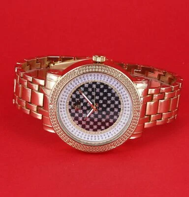 Reloj Jojo Diamond Maxx con correa de metal genuino real con acabado dorado para hombre Foto 1 de 4