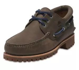 TIMBERLAND MEN'S CLASSIC 3-EYE LUG HANDSEWN BOAT SHOES AUTHENTICS A5S38 - Picture 1 of 12