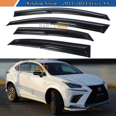 Para Lexus NX200t NX300h 2015-2021 JDM Ondulado Estilo Mugen Viseras de Ventana Protectores de Lluvia Foto 1 de 4