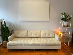 JONATHAN ADLER MID CENTURY STYLE DESIGNER SOFA - Picture 1 of 6