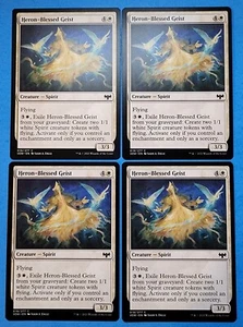 4x Heron-Blessed Geist Crimson Vow Mtg Magic Card Creature Spirit Plains 19 - Picture 1 of 4
