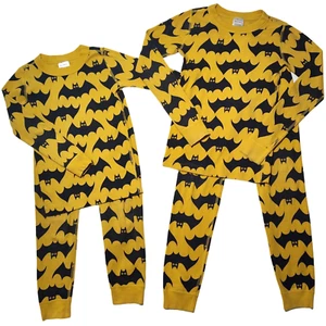 Hanna Andersson Bat Pajama Lot Size 5 and 8 Brothers Siblings Matching Organic - Picture 1 of 4