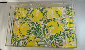 Lilly Pulitzer Large Acrylic Lucite Serving Tray Yellow, Green and Pink RARE - Picture 1 of 13