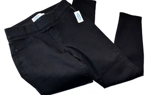 OLD NAVY SUPER SKINNY MID RISE SLIMMING WAIST WOMEN'S BLACK JEANS PANTS 12 SHORT - Picture 1 of 14