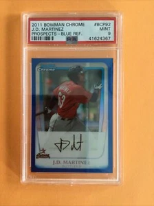2011 Bowman Chrome Prospects Blue Refractor #/250 JD Martinez #BCP92 RC PSA 9 - Bild 1 von 2