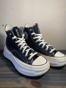 Converse Run Star Legacy CX High Mens 10.5 Black White Canvas Sneakers Boots - Picture 1 of 8