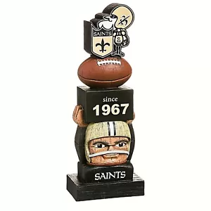 Estatua de jardín tótem Tiki vintage de los New Orleans Saints 5,5"" con x 16"" h x 4"" D - Imagen 1 de 1