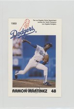 1989 Los Angeles Dodgers Police Ramon Martinez #48 Rookie RC